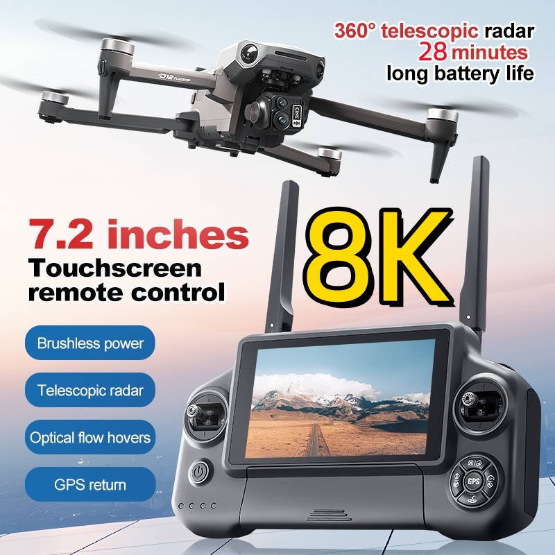 Drone Rc With Screen - Drone RC Quadcopter 8K 3 Axis