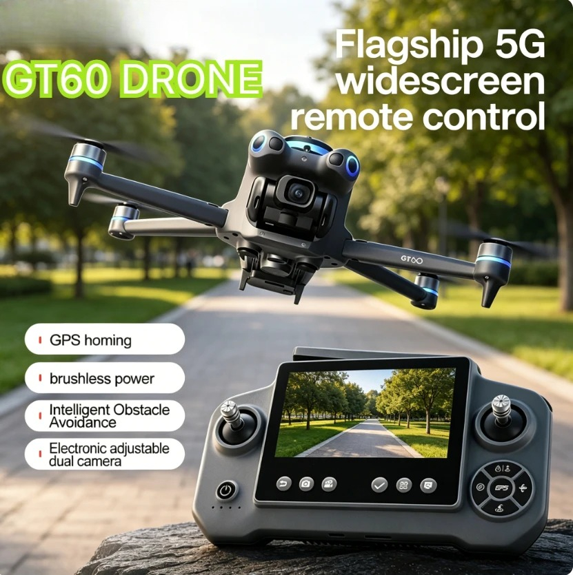 Drone Ls Rc - GT60 GPS Foldable RC Quadcopter Layar