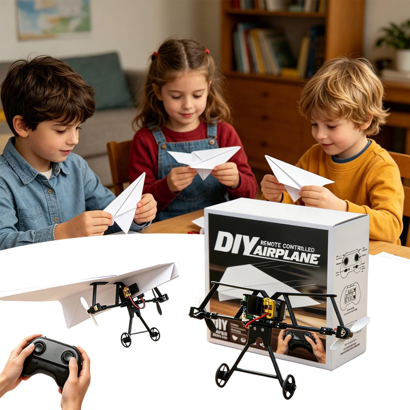 Drone Rc Aircraft - Kit Pesawat Kertas RC DIY Mainan