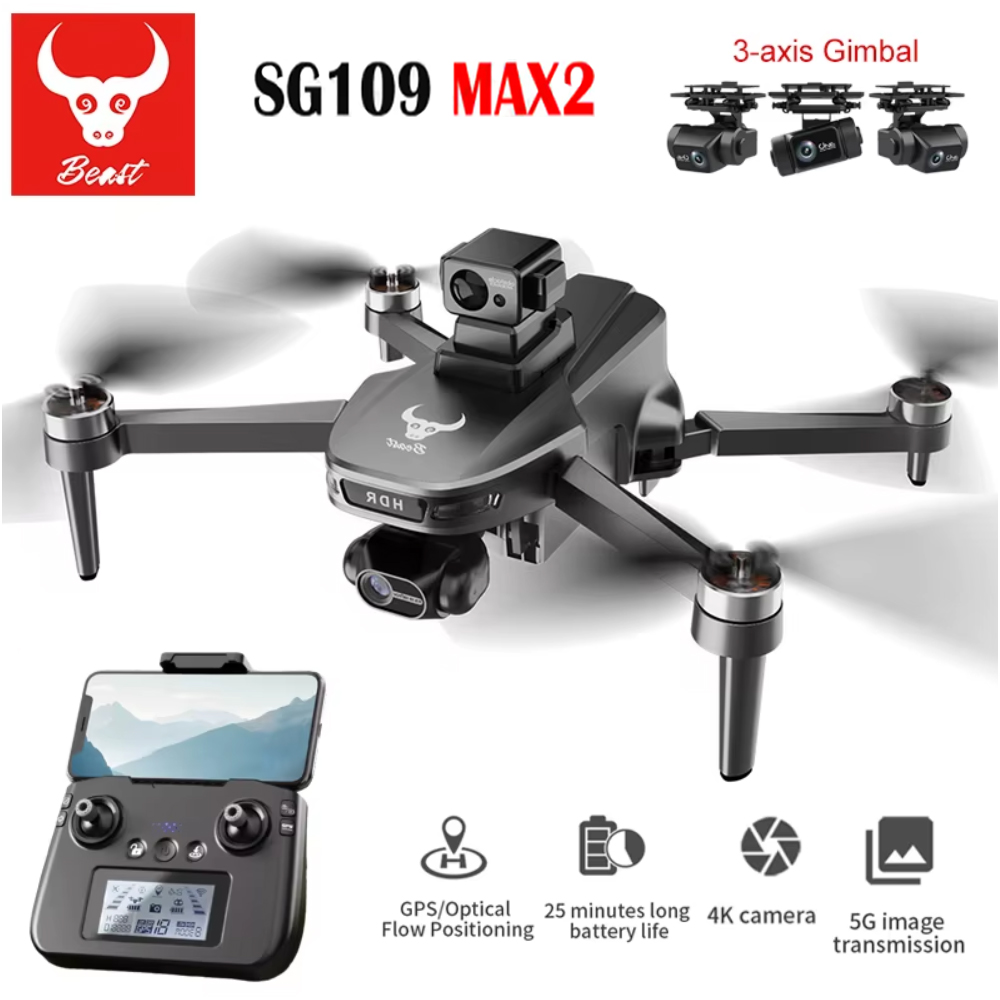 Dron Rc Quadcopter - SG109 MAX2 Drone kamera FPV 8K