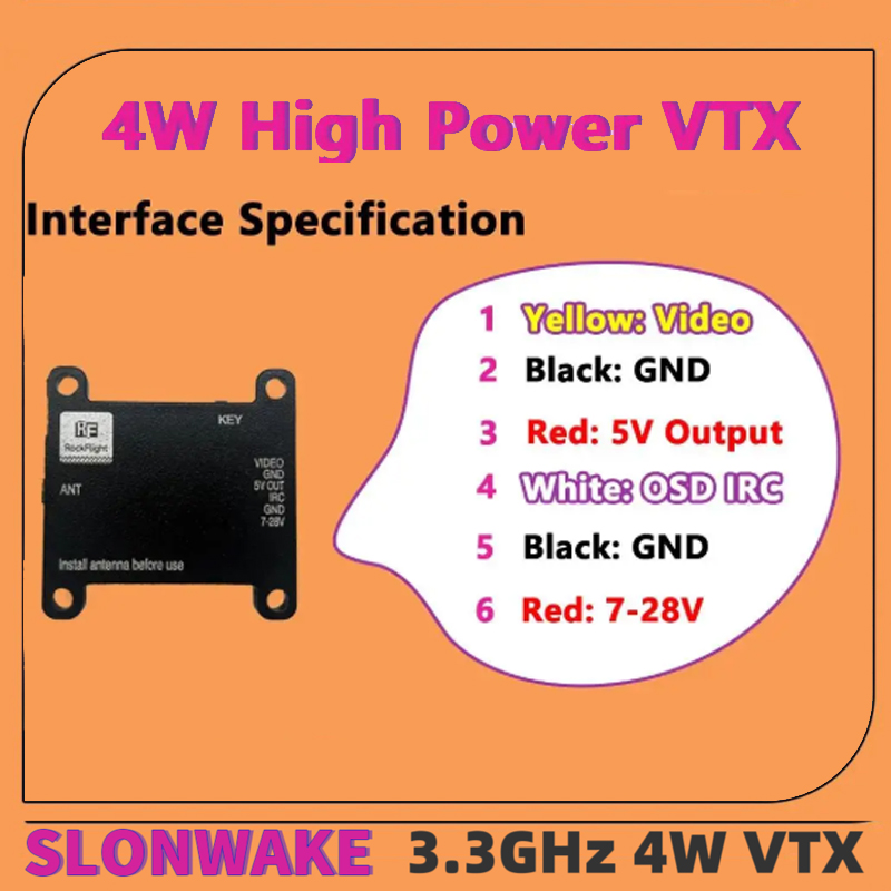 SLONWAKE FPV 3.3G 16CH 4000mW  - Drone Rc Transmitter And Receiver ulasan dan harga