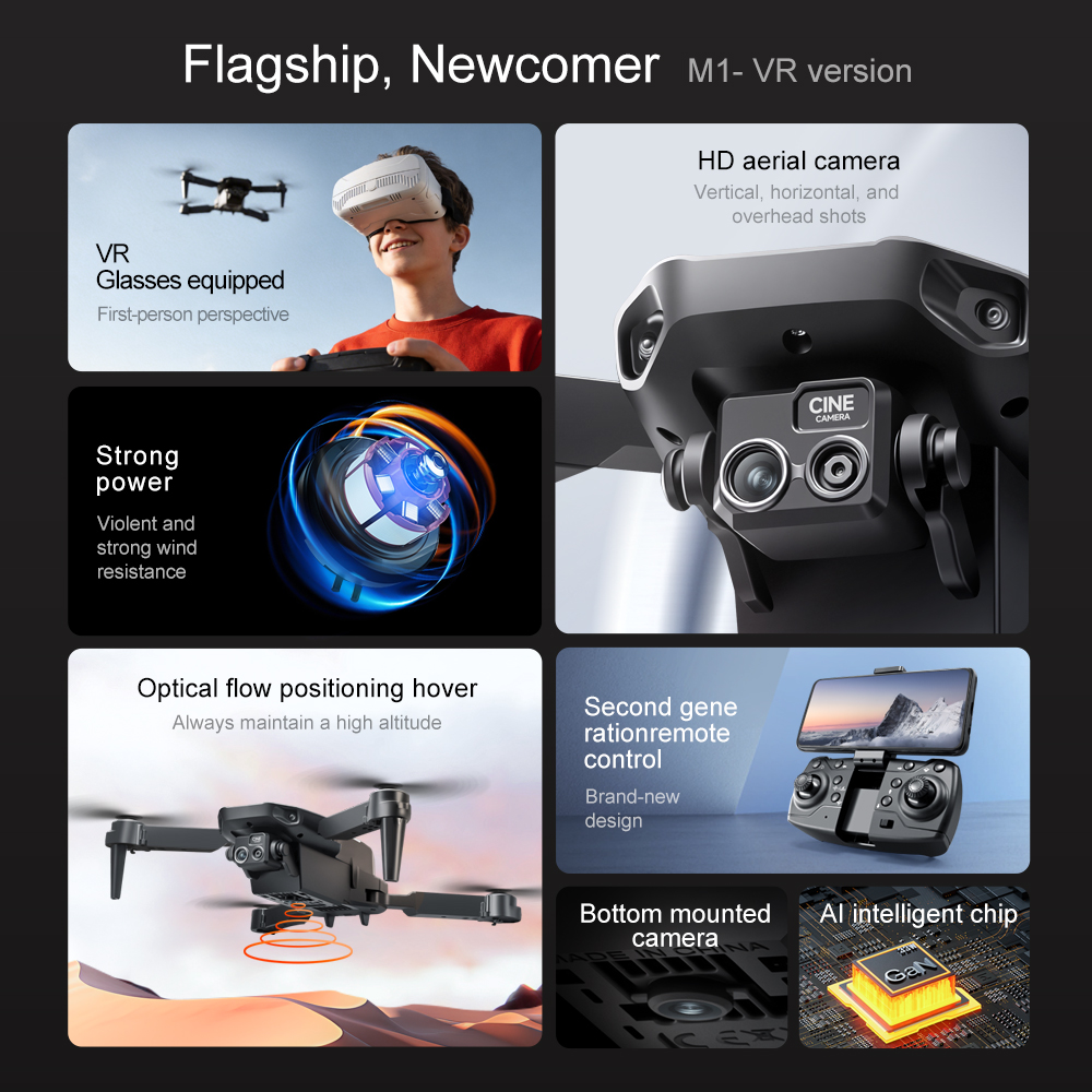 GISAEV M1 Drone Lipat Opsional - Drone Smart Rc Foldable ulasan dan harga