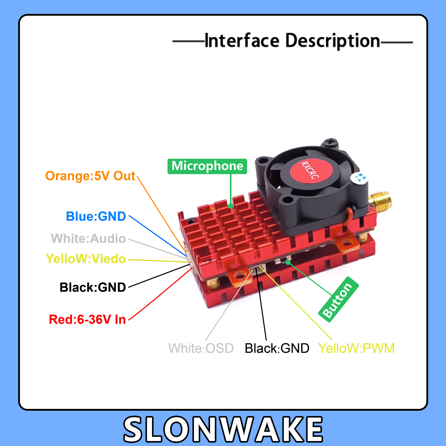 SLONWAKE 5.8G 2W VTX FPV Kamer - Drone Rc With Screen ulasan dan harga