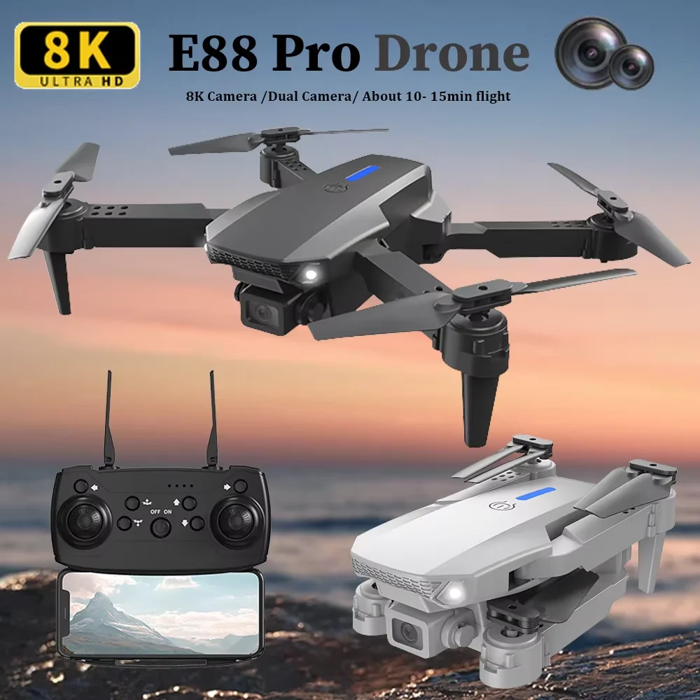Drone Fotografi Udara E88 4K H - Drone Smart Rc Foldable ulasan dan harga