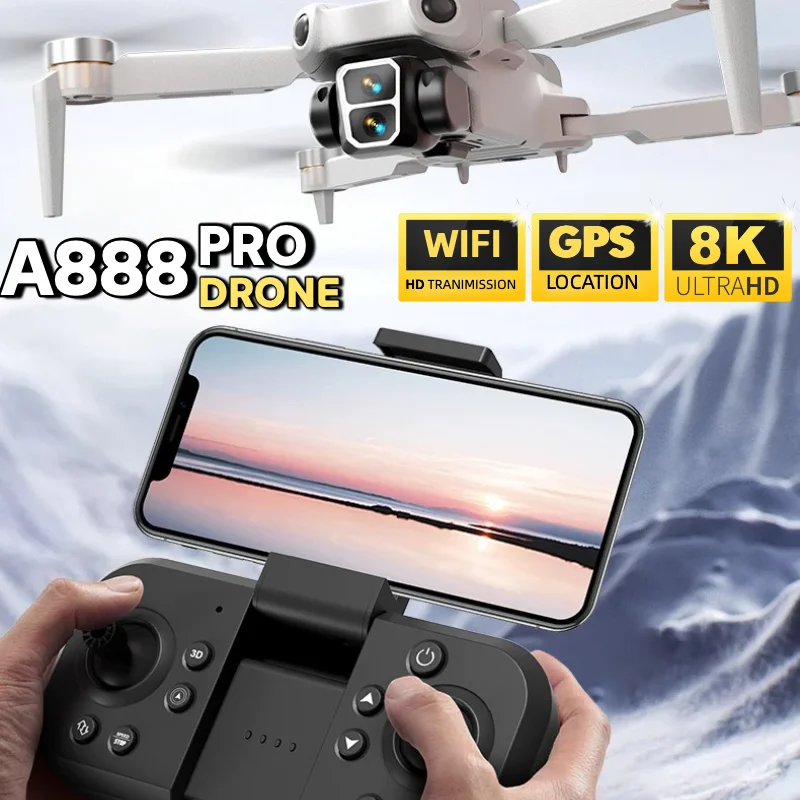 Quadcopter Lipat A888 Asli 8K  - Drone Smart Rc Foldable ulasan dan harga
