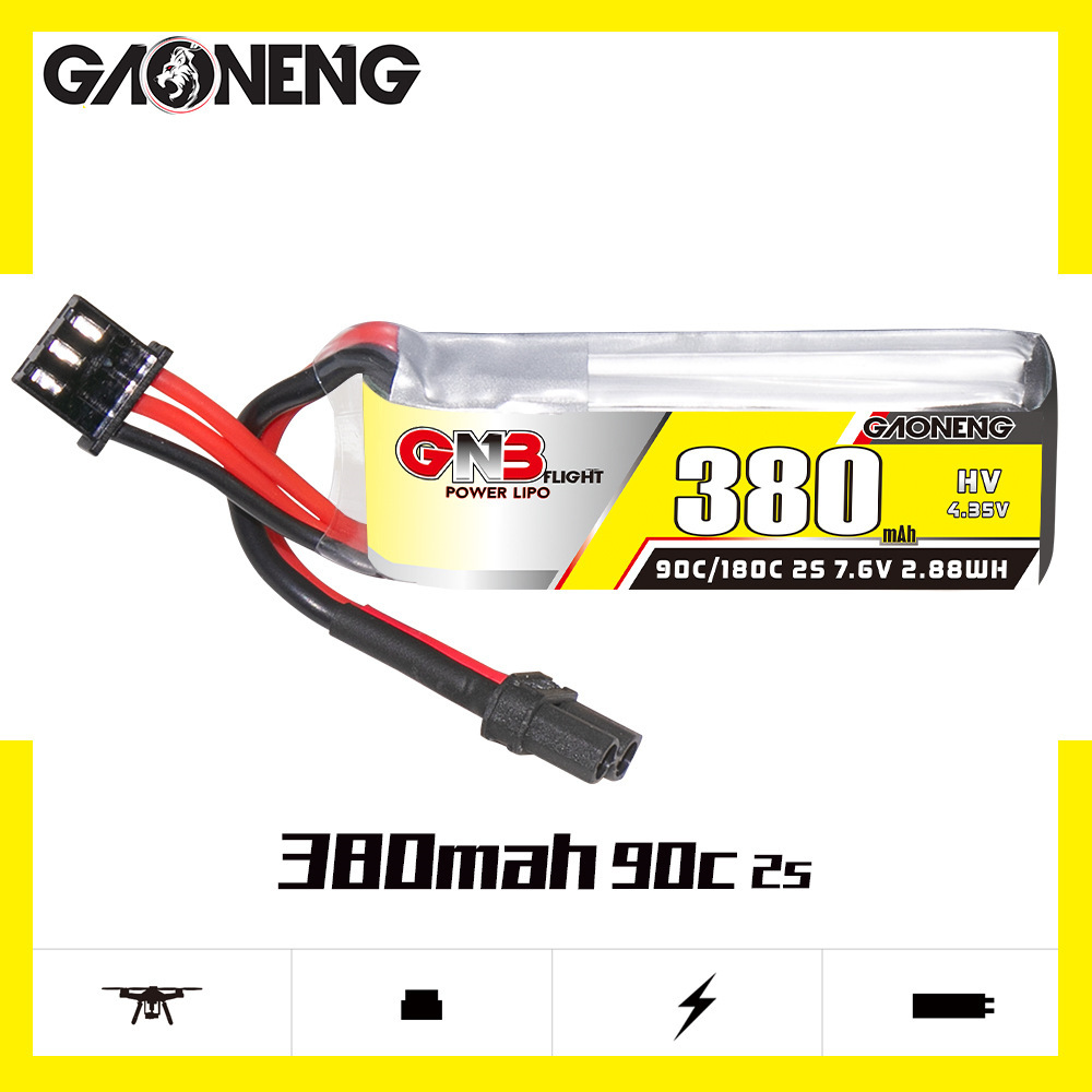 Baterai Lipo GNB 2S 7.6V 380mA - Dron Rc Quadcopter ulasan dan harga
