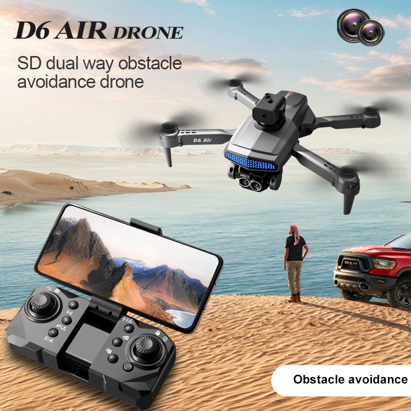 Drone Kamera Pintar D6 Air, Qu - Drone Smart Rc Foldable ulasan dan harga